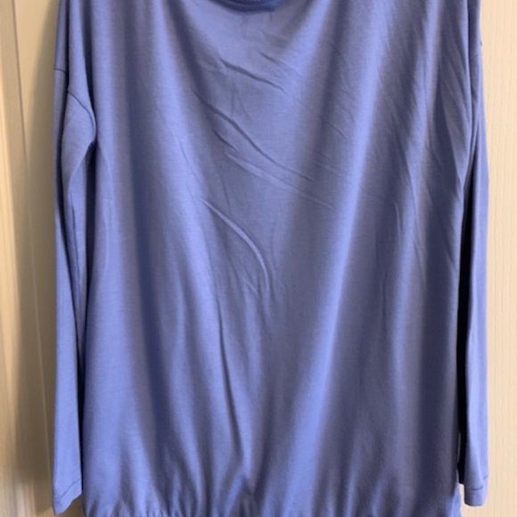 Aerie Women's Comfort Clothing Size S Long Sleeve V-neck Blue Top Size S - Picture 5 of 5